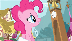 Size: 576x324 | Tagged: animated, clock, list, pinkie pie, pinkie pride, saddle bag, safe, solo