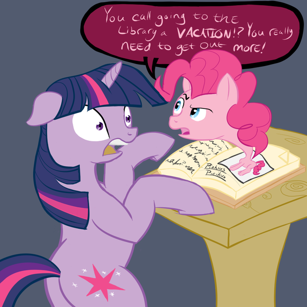 Size: 1000x1000 | Tagged: artist:arcum89, derpibooru import, pinkie pie, safe, twilight sparkle