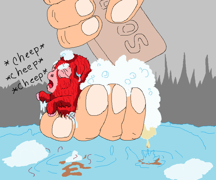 Size: 794x660 | Tagged: abandoned, artist:artist-kun, bath, bath time, chirping, derpibooru import, disembodied hand, fluffy pony, fluffy pony foal, safe, solo