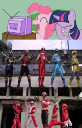 Size: 598x930 | Tagged: derpibooru import, exploitable meme, meme, obligatory pony, pinkie pie, power rangers, power rangers super megaforce, saban drama, safe, tv meme, twilight sparkle