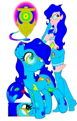 Size: 1033x1611 | Tagged: safe, artist:inkwell, derpibooru import, oc, unofficial characters only, human, pony, unicorn, glasses, humanized, light skin, paint, paint on fur