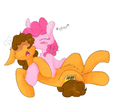 Size: 937x752 | Tagged: safe, artist:flow3r-child, derpibooru import, cheese sandwich, pinkie pie, pinkie pride, blushing, cheesepie, female, male, open mouth, shipping, straight