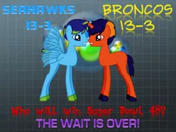 Size: 720x540 | Tagged: american football, artist:j4lambert, denver broncos, derpibooru import, new jersey, new york, nfl, now kiss, ponified, pony creator, safe, seattle seahawks, super bowl, super bowl xlviii, title, trophy, vince lombardi