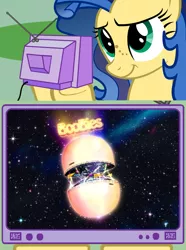 Size: 564x760 | Tagged: suggestive, derpibooru import, oc, oc:milky way, unofficial characters only, pony, booby, breastaurant, exploitable meme, female, mare, meme, obligatory pony, solo, space dandy, tv meme