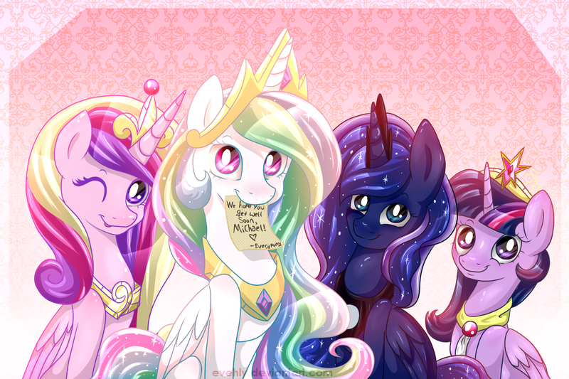 my little pony princess celestia and princess luna and princess cadence and princess twilight
