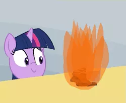 Size: 549x450 | Tagged: chocolate, derpibooru import, exploitable meme, fire, impossible, meme, pure unfiltered evil, safe, solo, spill, spilled milk, twilight sparkle