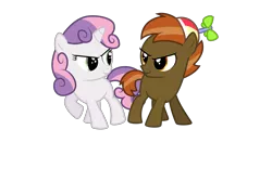 Size: 3600x2400 | Tagged: artist:byteslice, button mash, derpibooru import, safe, simple background, svg, sweetie belle, transparent background, vector