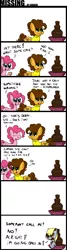 Size: 1000x3742 | Tagged: safe, artist:chibi95, derpibooru import, cheese sandwich, derpy hooves, pinkie pie, pegasus, pony, pinkie pride, chocolate fountain, comic, dialogue, female, mare