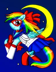 Size: 1241x1598 | Tagged: safe, artist:danielle-chan, derpibooru import, rainbow dash, crossover, sailor moon, sailor v, solo