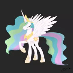 Size: 1024x1024 | Tagged: artist:zonra, derpibooru import, princess celestia, safe, solo