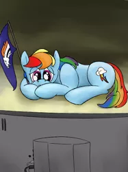 Size: 1280x1707 | Tagged: artist:writtenwaiver, crying, denver broncos, derpibooru import, rainbow dash, safe, solo, super bowl, television