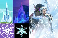 Size: 1097x713 | Tagged: anthro, artist:bgn, blizzard, building, castle, comparison, confused, cropped, crossover, crossover shipping, crystal castle, crystal empire flag, derpibooru import, edit, edited screencap, elsa, elsombra, female, frozen (movie), glare, grin, human, ice, ice castle, king sombra, male, open mouth, palace, safe, screencap, see-through, smiling, snow, snowfall, snowflake, straight, symbol, symbols, wide eyes