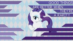 Size: 1920x1080 | Tagged: safe, artist:doctor-g, artist:starlight-26, derpibooru import, rarity, quote, solo, vector, wallpaper