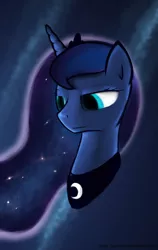 Size: 1018x1615 | Tagged: safe, artist:makc-hunter, derpibooru import, princess luna, bust, solo