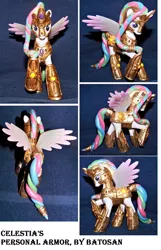 Size: 1960x3048 | Tagged: safe, artist:batosan, derpibooru import, princess celestia, alternate hairstyle, armor, sculpture, solo