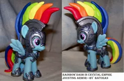 Size: 2000x1310 | Tagged: armor, artist:batosan, crystal guard armor, derpibooru import, rainbow dash, safe, sculpture, solo