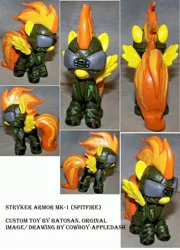 Size: 2864x3976 | Tagged: armor, artist:batosan, derpibooru import, goggles, safe, sculpture, solo, spitfire