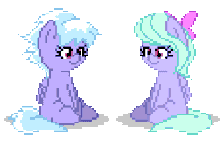Size: 456x292 | Tagged: safe, artist:mrponiator, derpibooru import, cloudchaser, flitter, pegasus, pony, animated, blinking, cute, cutechaser, eyes closed, female, flitterbetes, mare, open mouth, pixel art, simple background, sitting, smiling, stretching, transparent background, weapons-grade cute, yawn