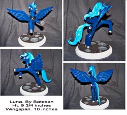 Size: 819x738 | Tagged: artist:batosan, derpibooru import, princess luna, rearing, safe, sculpture, solo