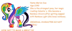 Size: 987x429 | Tagged: safe, derpibooru import, oc, unofficial characters only, alicorn, pony, pony creator, alicorn oc, donut steel, parody, rainbow alicorn, recolor