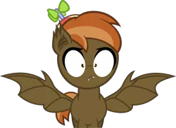 Size: 6000x4385 | Tagged: safe, artist:apony4u, derpibooru import, button mash, bat pony, pony, absurd resolution, bat ponified, fangs, race swap, simple background, solo, transparent background, vector