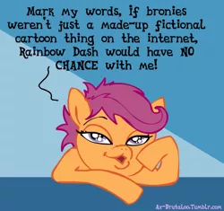 Size: 488x458 | Tagged: artist:brutamod, ax brutaloo, bedroom eyes, brony, bronybait, derpibooru import, scootaloo, solo, suggestive