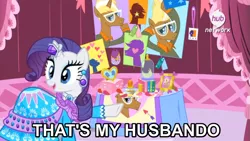 Size: 845x475 | Tagged: bell jar, derpibooru import, fanfilly, husbando, image macro, rarity, safe, screencap, shrine, simple ways, stalker shrine, trenderhoof