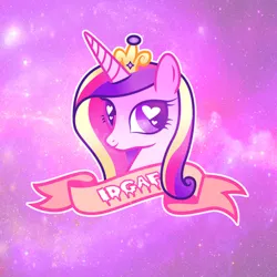 Size: 400x400 | Tagged: safe, artist:disfiguredstick, derpibooru import, princess cadance, heart eyes, idgaf, no fucks, old banner, solo, subversive kawaii, wingding eyes