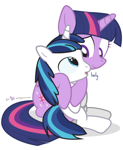 Size: 720x880 | Tagged: safe, artist:dm29, derpibooru import, shining armor, twilight sparkle, twilight sparkle (alicorn), alicorn, pony, age regression, colt, cute, duo, female, julian yeo is trying to murder us, mare, role reversal, shining adorable, simple background, transparent background