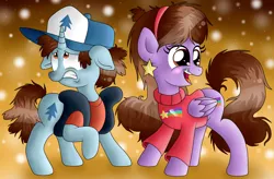 Size: 3500x2300 | Tagged: artist:mlpegasis4898, braces, derpibooru import, dipper pines, gravity falls, mabel pines, ponified, safe