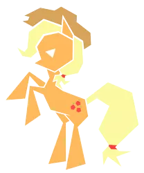 Size: 5000x6000 | Tagged: absurd resolution, applejack, artist:flamevulture17, derpibooru import, polygonal, rearing, safe, simple background, solo