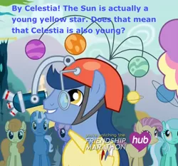 Size: 868x809 | Tagged: candy mane, carrot top, derpibooru import, edit, golden harvest, lyra heartstrings, planetary bob, pokey pierce, princess celestia, rainbowshine, safe, screencap, simple ways