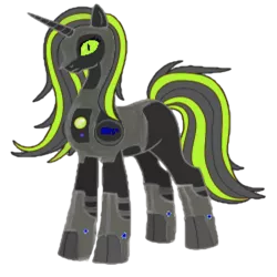 Size: 800x800 | Tagged: artificial intelligence, derpibooru import, edit, glados, ponified, portal (valve), recolor, safe, shodan, solo, system shock, system shock 2