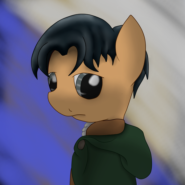 Size: 2600x2600 | Tagged: safe, artist:flashiest lightning, derpibooru import, ponified, attack on titan, levi ackerman, snk, solo, survey corps