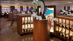 Size: 1920x1080 | Tagged: artist:gimlas, artist:mr-kennedy92, champagne, derpibooru import, discord, fancy, irl, photo, ponies in real life, restaurant, safe, solo, table, vector, waiter