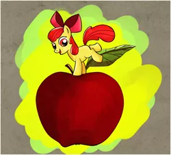 Size: 921x831 | Tagged: apple, apple bloom, artist:capreola, derpibooru import, safe, solo