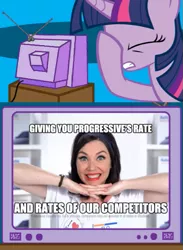 Size: 475x649 | Tagged: safe, derpibooru import, twilight sparkle, exploitable meme, facehoof, insurance, meme, obligatory pony, tv meme