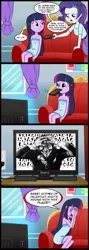 Size: 720x2020 | Tagged: safe, artist:madmax, derpibooru import, edit, rarity, twilight sparkle, equestria girls, comic, exploitable meme, meme, nightmare fuel, the joker, the killing joke, what's wrong with this place