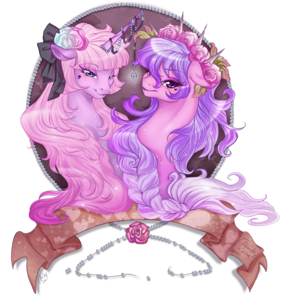 Size: 900x939 | Tagged: artist:cigarscigarettes, bow, derpibooru import, flower, oc, oc:galactica, preciosa, safe, unofficial characters only