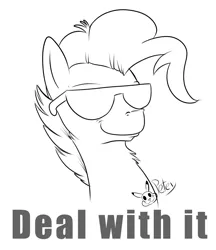 Size: 1200x1388 | Tagged: artist:pikapetey, derpibooru import, glasses, meme, monochrome, oc, safe, solo, unofficial characters only