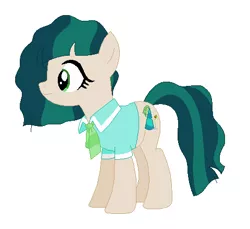 Size: 480x440 | Tagged: safe, artist:unoriginai, derpibooru import, oc, oc:after party, unofficial characters only, pony, clothes, crack shipping, female, mare, offspring, parent:cheese sandwich, parent:coco pommel, parents:cheesecoco, scarf, shirt, simple background, smiling, solo, transparent background