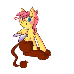 Size: 1024x1024 | Tagged: safe, artist:kooky-kreations, derpibooru import, oc, oc:achilles, unofficial characters only, gryphon, hippogriff, hybrid, pony, interspecies offspring, magical lesbian spawn, offspring, parent:fluttershy, parent:gilda, parents:gildashy, solo