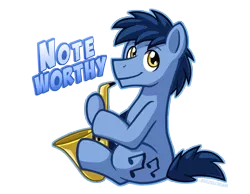 Size: 1276x992 | Tagged: safe, artist:bcpony, derpibooru import, blues, noteworthy, earth pony, pony, male, musical instrument, saxophone, simple background, solo, stallion, transparent background