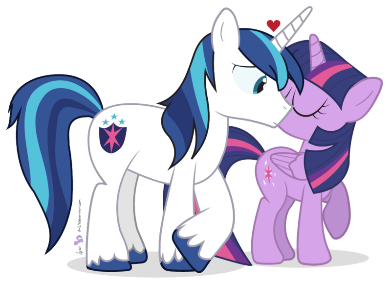 Size: 1035x750 | Tagged: safe, artist:dm29, derpibooru import, shining armor, twilight sparkle, twilight sparkle (alicorn), alicorn, pony, brother and sister, duo, female, heart, kiss on the cheek, kissing, mare, not incest, not shipping, platonic, platonic kiss, simple background, smiling, transparent background