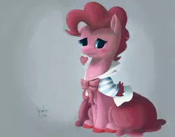 Size: 3448x2698 | Tagged: artist:andersbaker, blushing, clothes, derpibooru import, dignified wear, dress, gala dress, heart, pinkie pie, safe, solo