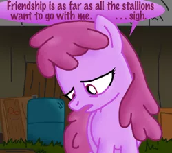 Size: 500x445 | Tagged: alone, artist:ajmstudios, berry punch, berryshine, derpibooru import, ed edd n eddy, forever alone, friendzone, frown, hopeless, lonely, meme, plank, romance, sad, safe, scootaloo's scootaquest, solo