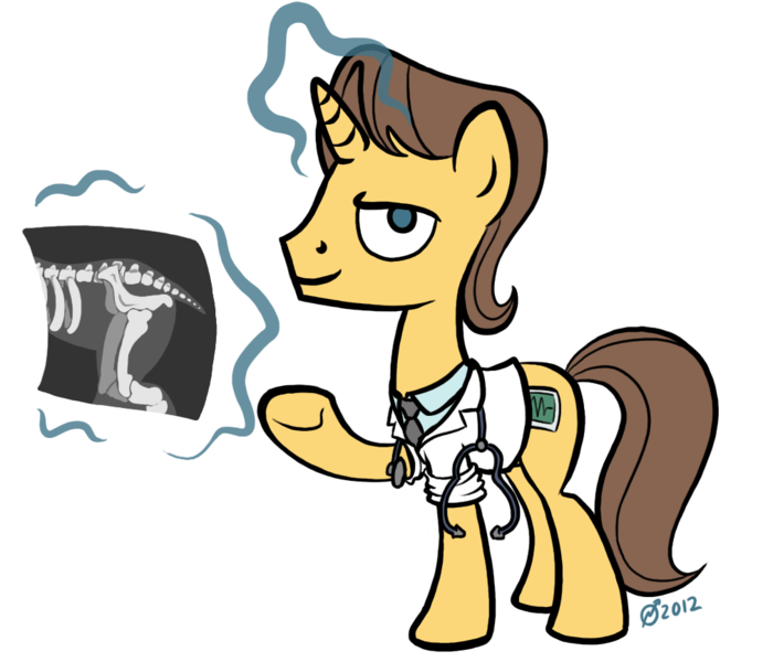 Size: 1011x866 | Tagged: artist:derkrazykraut, derpibooru import, doctor horse, doctor stable, safe, solo, x-ray, x-ray picture