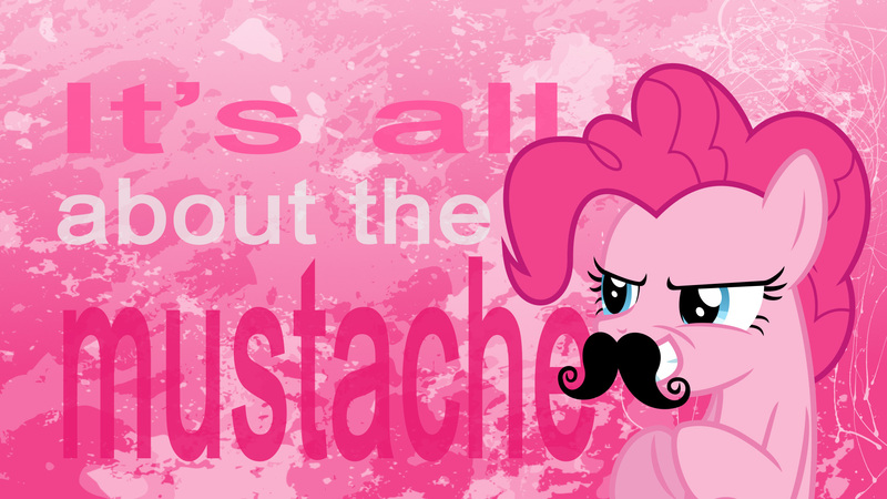 Size: 1920x1080 | Tagged: alternate version, artist:jackos92, artist:xris777, derpibooru import, moustache, pinkie pie, pink text, safe, solo, text