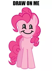 Size: 749x1024 | Tagged: derpibooru import, draw on me, exploitable meme, meme, pinkie pie, safe, solo