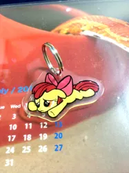 Size: 452x603 | Tagged: 2chan, apple bloom, derpibooru import, futaba, keychain, safe, solo